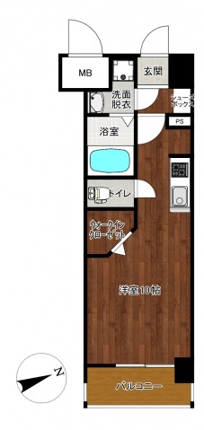 広島市安佐南区大塚西のマンションの間取り