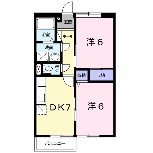 グリンピア古都Bの間取り