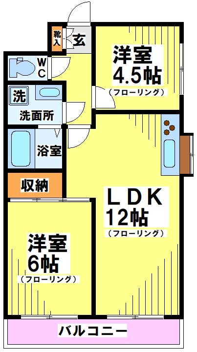 世田谷区成城のマンションの間取り