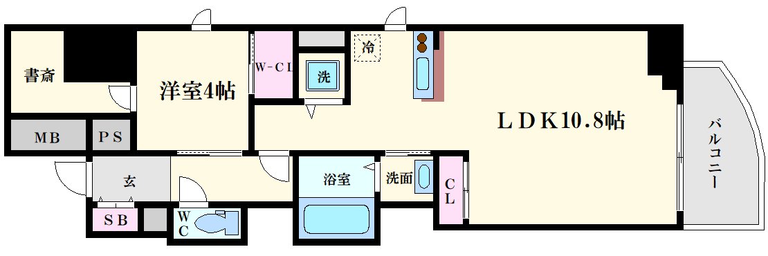 セレニテフラン本町の間取り