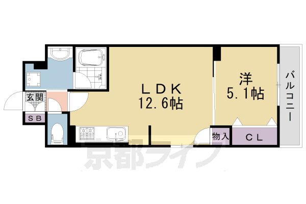 【ベラジオ雅び京都三条通の間取り】