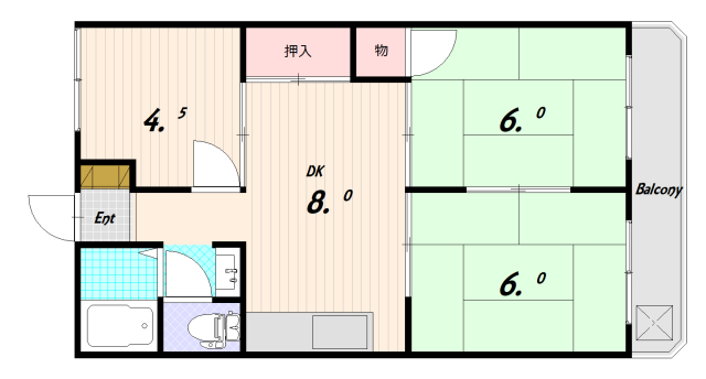 第２常盤台ハイツの間取り