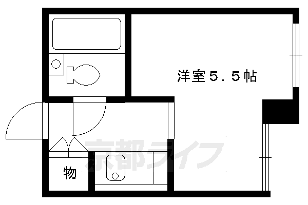 京都市伏見区桃山羽柴長吉東町のマンションの間取り