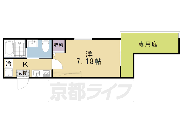 京都市上京区妙顕寺前町のマンションの間取り