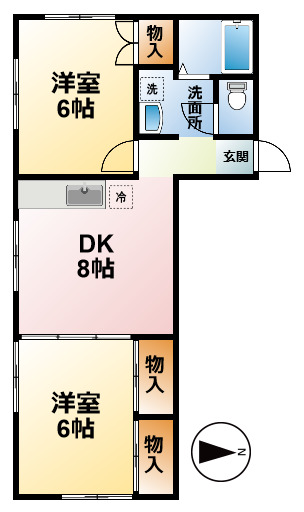 長生郡白子町驚のアパートの間取り