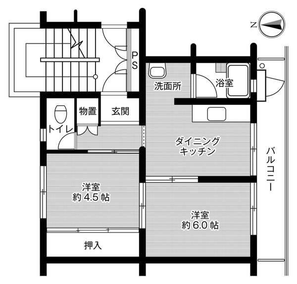 ビレッジハウス八幡II2号棟の間取り