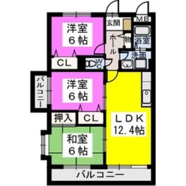 シャトレ弐番館の間取り