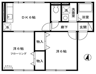 セジュール将軍野東BB棟の間取り