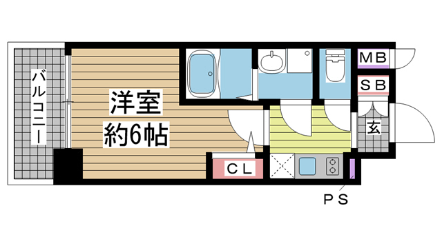 エスリード神戸兵庫駅アクアヴィラの間取り