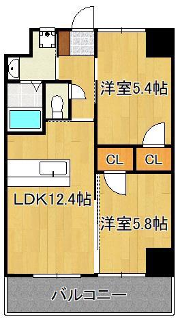 ウィングス三萩野の間取り