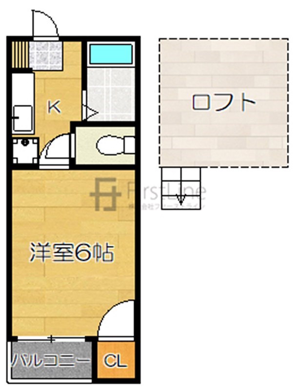 サンラーク三条　A棟の間取り