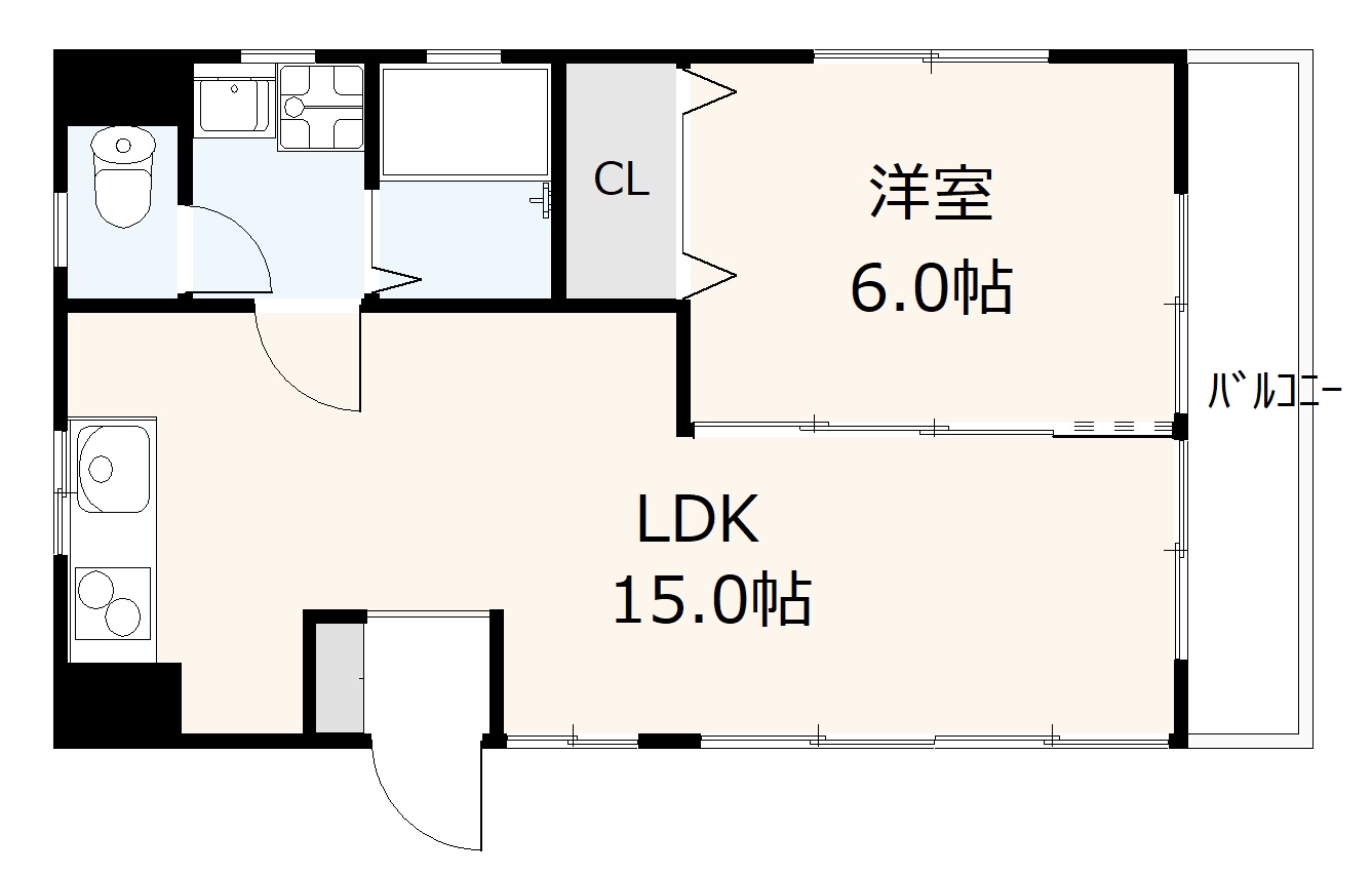 Qハイツ大内の間取り