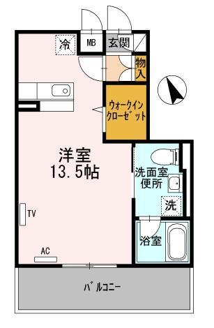 東広島市西条町寺家のマンションの間取り