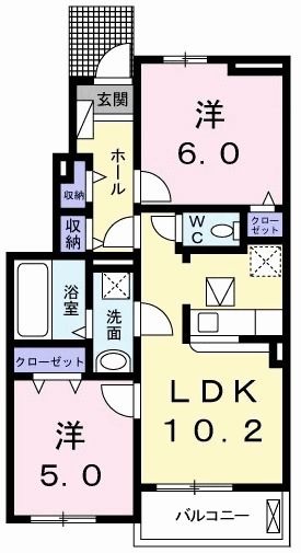 メゾンドラフォーレリーヴル　IIの間取り