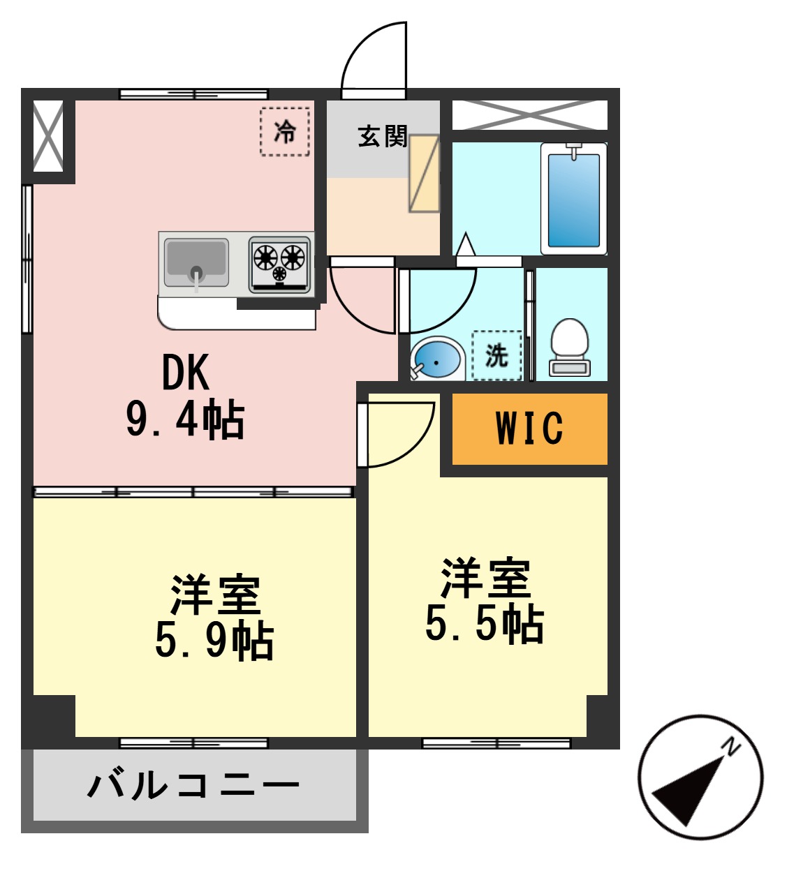 葛飾区柴又のマンションの間取り