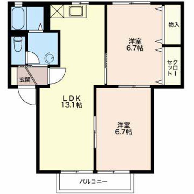 ファミールメゾン　Aの間取り