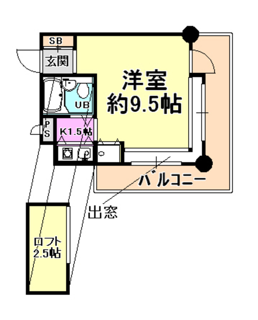 芦屋市浜町のマンションの間取り