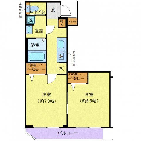 北区赤羽西のマンションの間取り