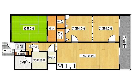 ライオンズマンション小倉駅南の間取り