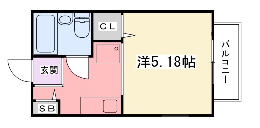 姫路市八代東光寺町のアパートの間取り