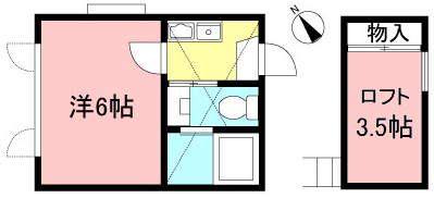 川崎市多摩区三田のアパートの間取り