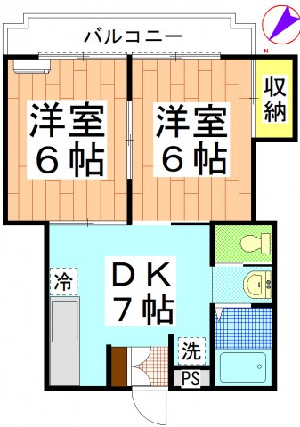 黒砂第５ハイツの間取り