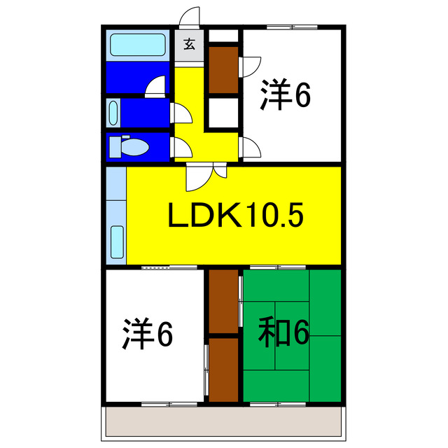 カサコモダPART1の間取り