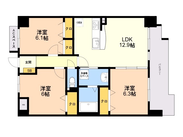 ＳＯＬ愛宕南の間取り