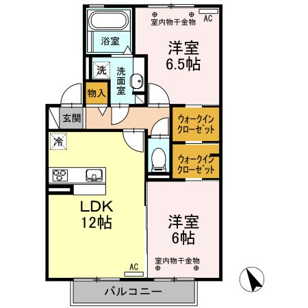 鈴鹿市寺家のアパートの間取り