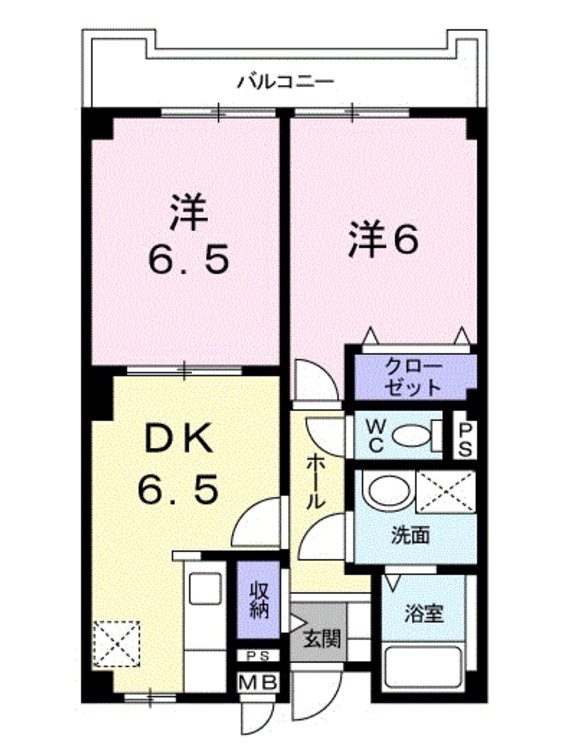 呉市焼山中央のアパートの間取り