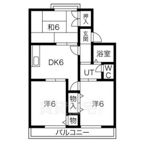 名古屋市港区小賀須のアパートの間取り