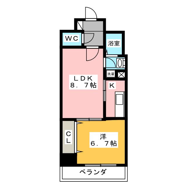 カスタリア新栄IIの間取り