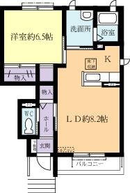 ひたち野ＴＭ　ＦＬＡＴ　Ｗ３の間取り