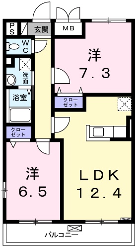 姫路市広畑区吾妻町のアパートの間取り