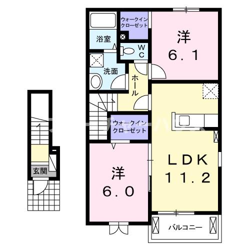 パルパレスＢの間取り