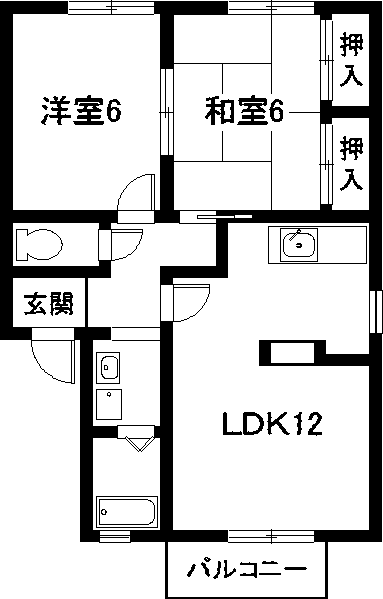 ハートホーム江島　Ａ棟の間取り