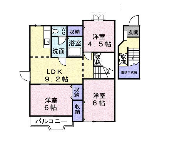 善通寺市稲木町のアパートの間取り