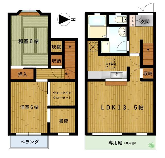 東京都練馬区西大泉４（一戸建）の賃貸物件の間取り