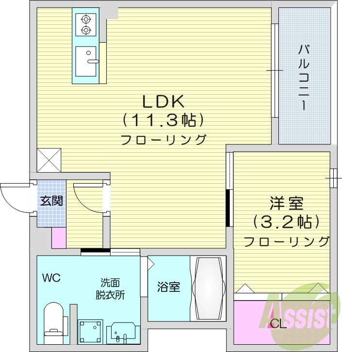 ステラ連坊の間取り