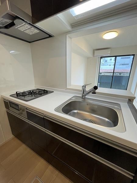 キッチン　グリル・2口ガスコンロ付き