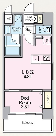 LUXENA+PAWS南行徳の間取り写真