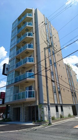 建物外観　タイル貼りデザイナーズマンション