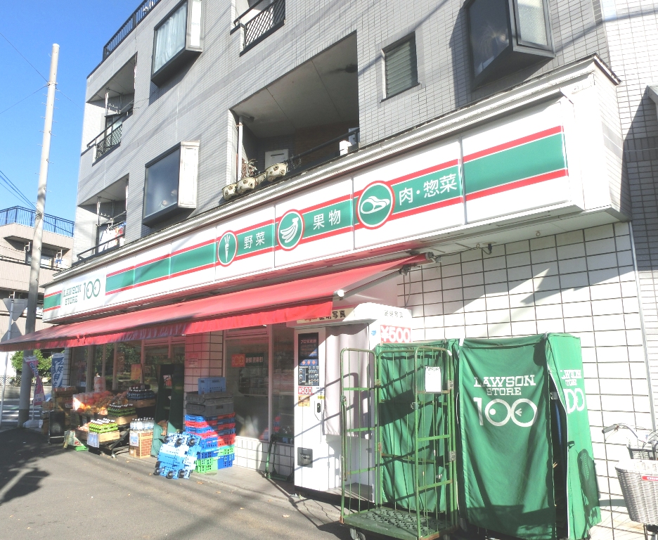 コンビニ　ローソンストア100渡田六ツ角店（コンビニ）まで113m