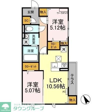 アンジュール新田の間取り写真