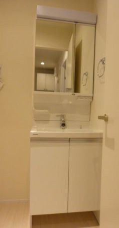 洗面設備　独立洗面化粧台が付いています