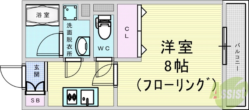ハ*ウセ*西本町の間取り写真