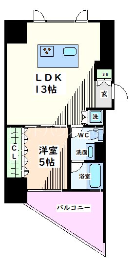 ＪＲ中央線 立川駅 徒歩7分 10階建 築20年の間取り写真