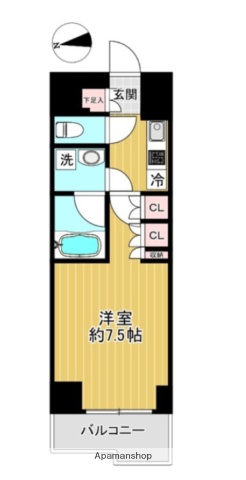 ＪＲ南武線 矢向駅 徒歩15分 11階建 築6年の間取り写真