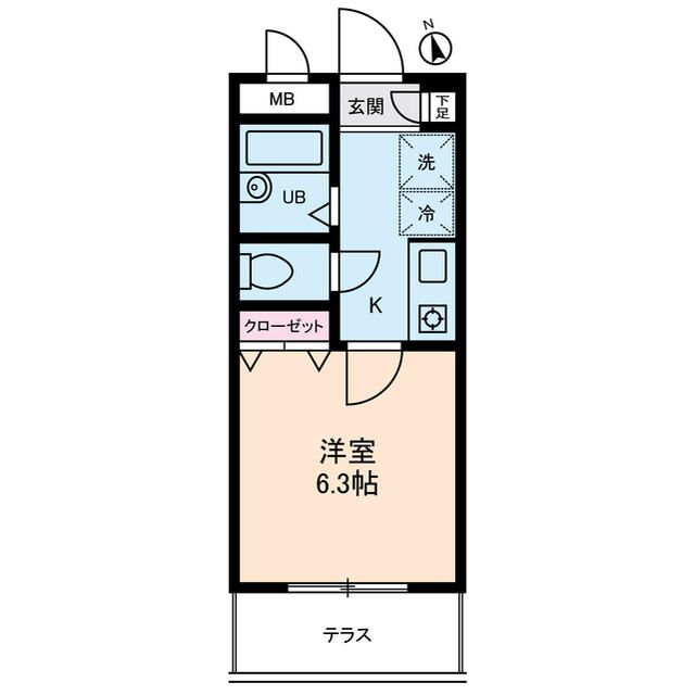 東武東上線 北池袋駅 徒歩5分 3階建 築22年の間取り写真