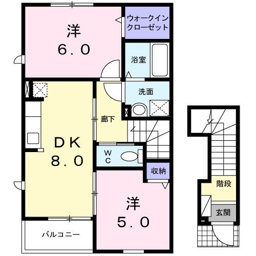 メゾンソレイユの間取り写真